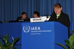 The representative of New Zealand during the 54 IAEA conference 2010.