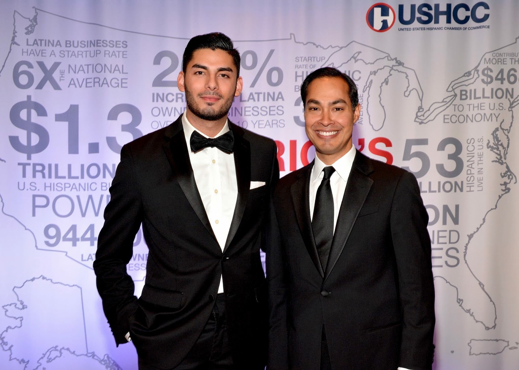 Ammar and Julian Castro at the US Hispanic Chamber of Commerce